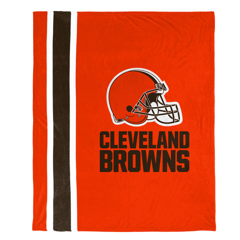 FOCO NFL Cleveland Browns Plush Soft Micro Raschel Throw Blanket, 50 x 60