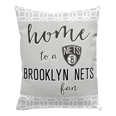 Northwest NBA Brooklyn Nets 2 Piece Sweet Home Fan Throw Pillow Cover, 15X12
