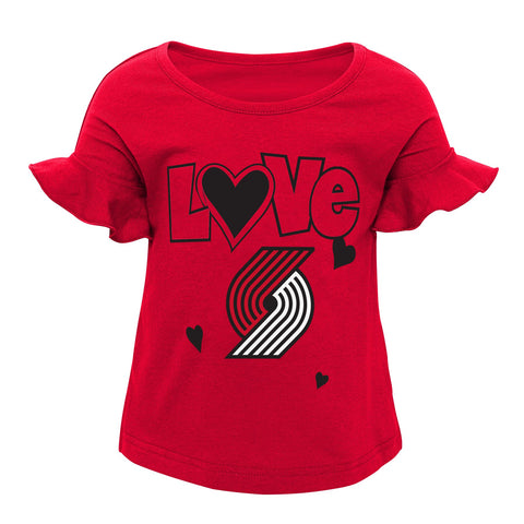 Outerstuff NBA Kids Girls Portland Trailblazers Ruffle Shirt & Pants