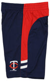Outerstuff Minnesota Twins MLB Boy's Youth Microfiber Team Color Shorts, Navy