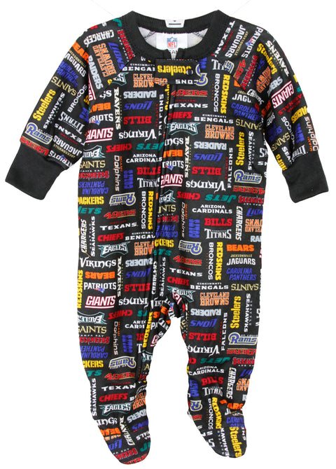 Gerber NFL Football Infant Baby and Toddler All Team Football Footed Sleeper