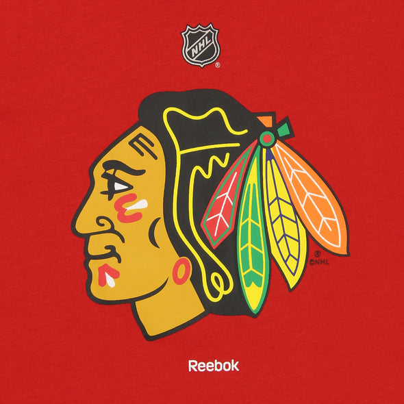 Reebok NHL Youth Chicago Blackhawks Long Sleeve Team Logo Tee, Red