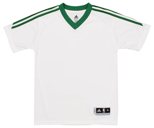 Adidas NBA Youth Boys (8-20) Climate Practice Short Sleeve Jersey, White/Green