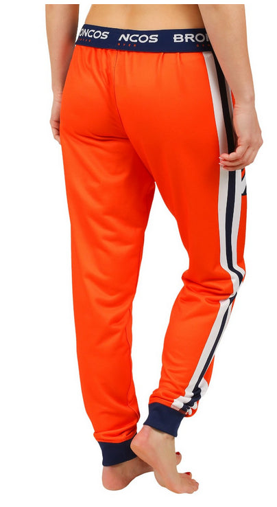 KLEW NFL Women's Denver Broncos Cuffed Jogger Pants, Orange