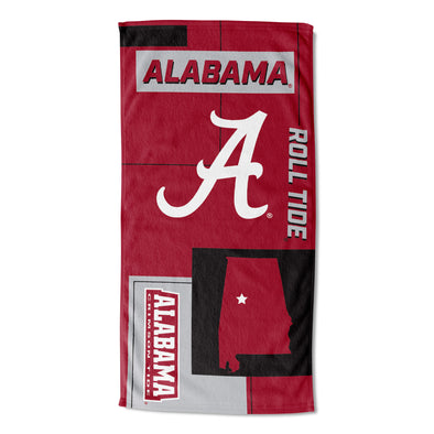 Northwest NCAA Alabama Crimson Tide State Line Beach Towel