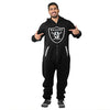 Forever Collectibles NFL Unisex Oakland Raiders Logo Jumpsuit, Black