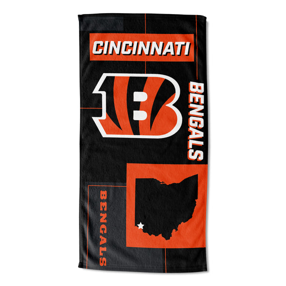 Northwest NFL Cincinnati Bengals State Line Beach Towel