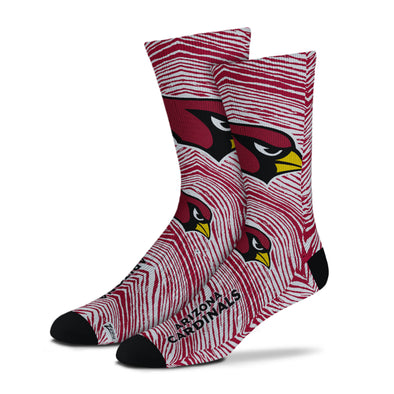 Zubaz By For Bare Feet NFL Adults Unisex Arizona Cardinals Zubified Dress Socks, Large