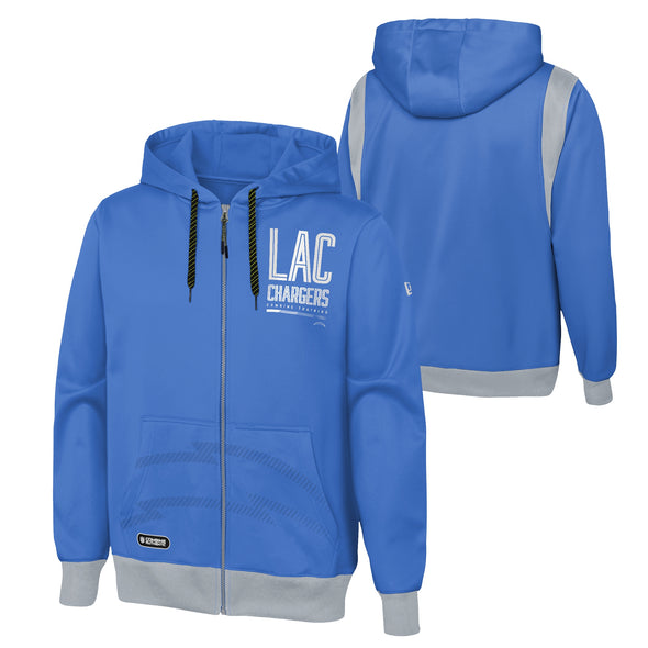 Outerstuff NFL Men's Los Angeles Chargers Drop Back Performance Fleece Hoodie