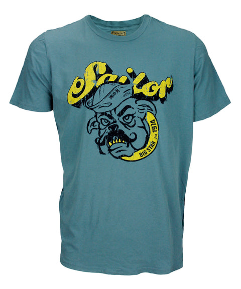Big Star Sailor Logo Mens Short Sleeve Graphic Tee, Blue