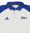 Adidas NCAA Men's Tulsa Golden Hurricanes Coaches Polo, White / Blue