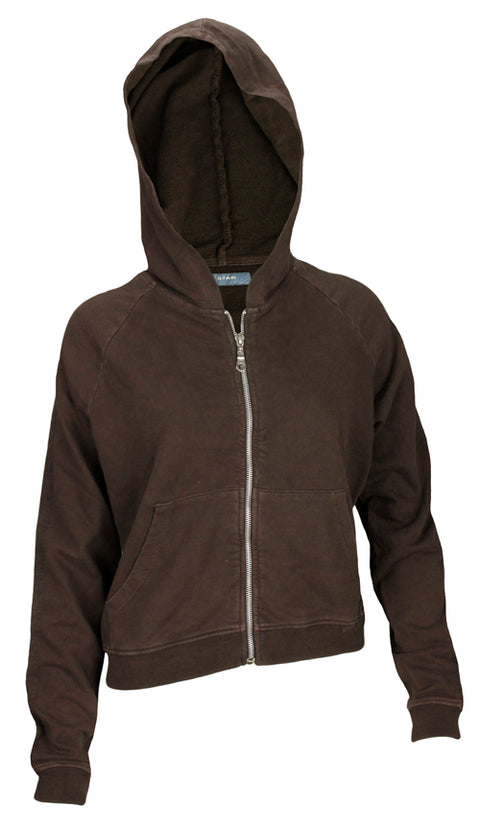 Big Star Women's Full Zip Hoodie, Brown