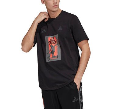 Adidas Men's TAN Logo Geoff Gouveia Tee Shirt, Black
