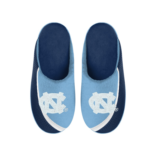 FOCO NCAA Men's North Carolina Tar Heels 2022 Big Logo Color Edge Slippers