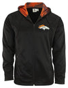 Zubaz NFL Denver Broncos Men's Heavyweight Full Zip  Fleece Hoodie