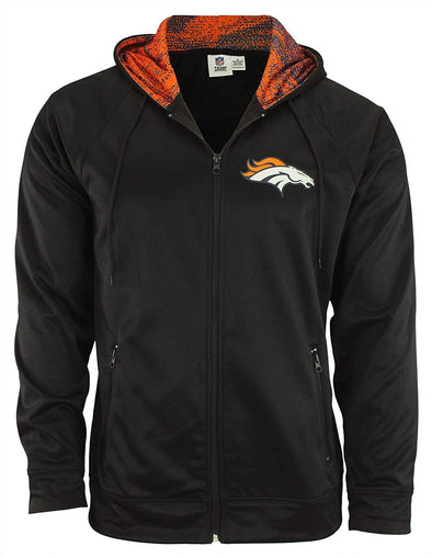 Zubaz NFL Denver Broncos Men's Heavyweight Full Zip  Fleece Hoodie