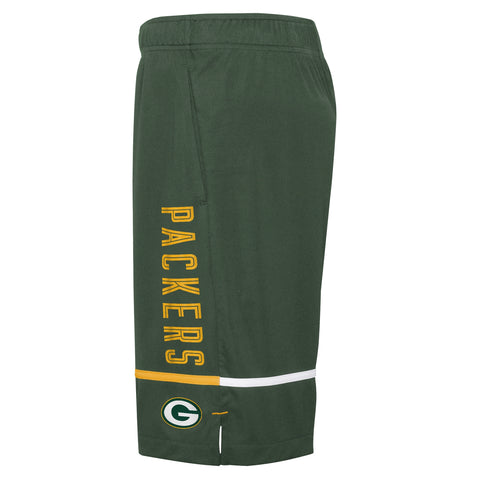 Outerstuff NFL Men's Green Bay Packers Rusher Performance Shorts