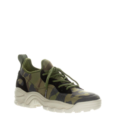 Kendall + Kylie Women's Dre Fashion Sneaker, Olive Camo