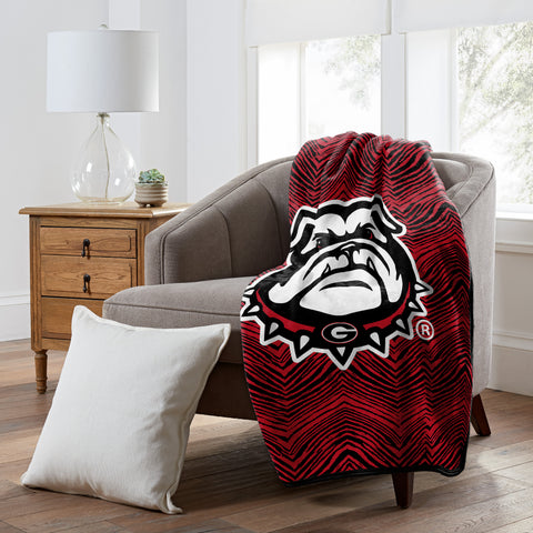 Zubaz X Northwest NCAA Georgia Bulldogs Zubified Throw Blanket