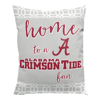 Northwest NCAA Alabama Crimson Tide 2 Piece Sweet Home Fan Throw Pillow Cover, 15X12