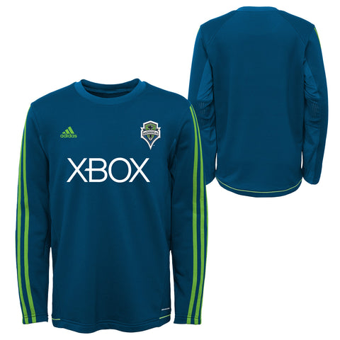 Adidas MLS Youth Boys (8-20) Seattle Sounders FC Training Top, Blue