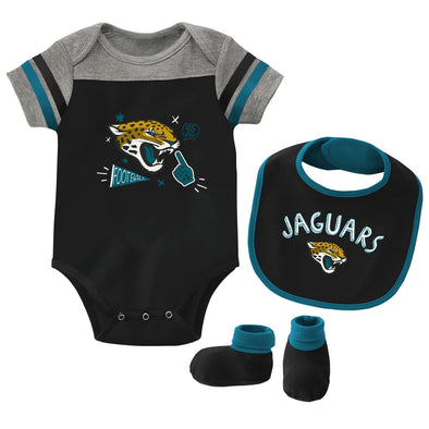 Outerstuff NFL Newborn Jacksonville Jaguars Tackle Creep Bib & Booties Set