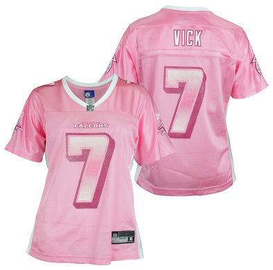 Reebok Atlanta Falcons Michael Vick #7 NFL Women's Fashion Jersey, Pink