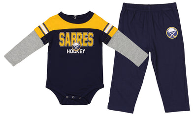 Outerstuff NHL Infant (12M-24M) Buffalo Sabres Post Game Creeper & Pant Set