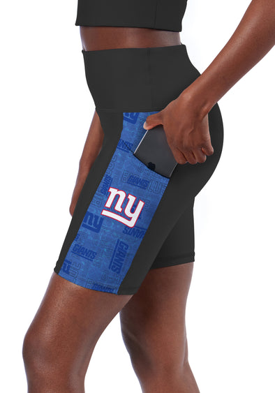 Certo By Northwest NFL Women's New York Giants Method Bike Shorts, Charcoal