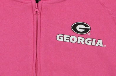 Outerstuff NCAA Women's Georgia Bulldogs Zip Up Hoodie, Pink