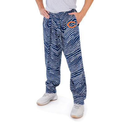 Zubaz NFL Men's Chicago Bears Zebra Outline Print Comfy Pants