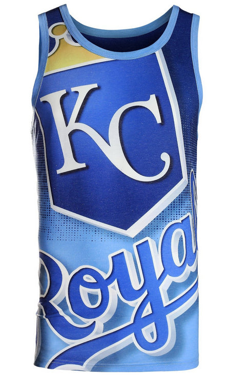 MLB Men's Kansas City Royals Big Logo Tank Top Shirt, Blue