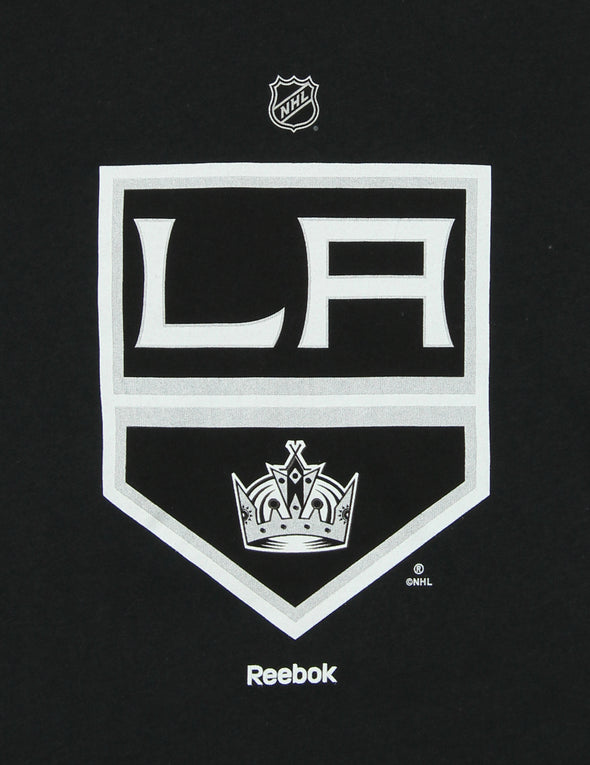 Reebok NHL Youth Girls Los Angeles Kings Short Sleeve Team Logo Tee, Black