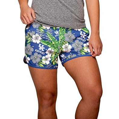 FOCO NCAA Women's Kentucky Wildcats Tropical Breeze Floral Shorts