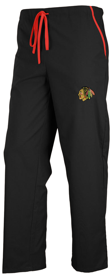 Fabrique Innovations NHL Unisex Chicago Blackhawks Scrub Pants
