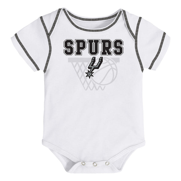 Outerstuff San Antonio Spurs NBA Newborn/Infant 3-Pack Creeper Set
