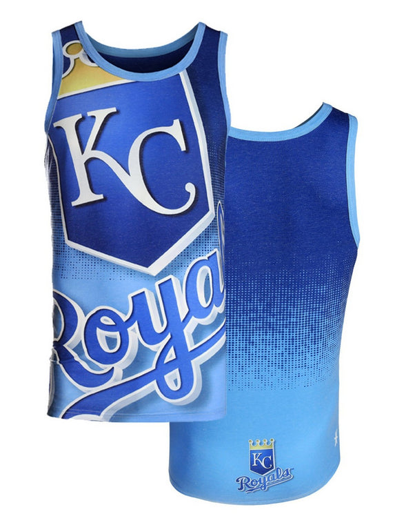 Klew MLB Men's Kansas City Royals Big Logo Tank Top Shirt, Blue
