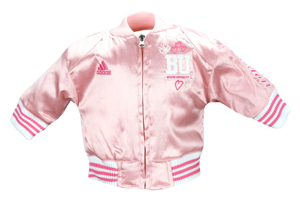 Adidas NCAA College Toddlers Boston University Satin Cheer Jacket - Pink