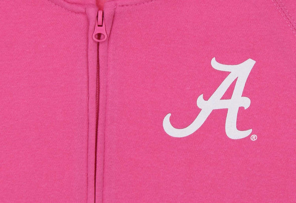 Outerstuff NCAA Women's Alabama Crimson Tide Zip Up Hoodie, Pink