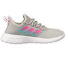 Adidas Women's Lite Racer RBN Running Sneakers, Grey/Shock Pink/Hi-Res Aqua