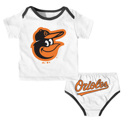 Outerstuff MLB Infants Baltimore Orioles Mini Uniform Tee Set, White