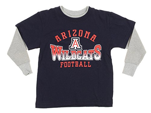 Outerstuff NCAA Kids (4-7) Arizona Wildcats Faux Layer Long Sleeve Tee