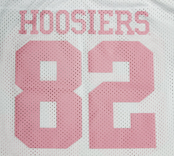 Adidas NCAA College Youth Indiana Hoosiers Football Jersey, White and Pink