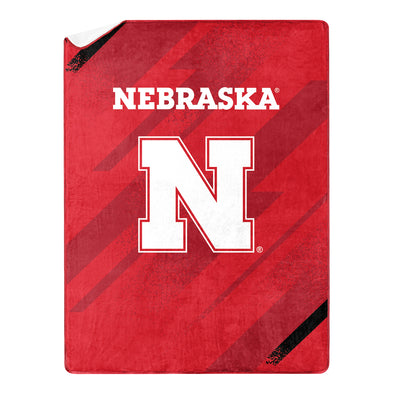 Northwest NCAA Nebraska Cornhuskers Silk Touch Sherpa Throw Blanket, 60"X80"