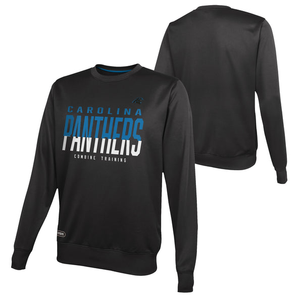 Outerstuff NFL Men's Carolina Panthers Pro Style Performance Fleece Sweater