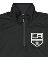 Outerstuff Los Angeles Kings NHL Boys' Youth (8-20) Alpha Performance 1/4 Zip Jacket, Black