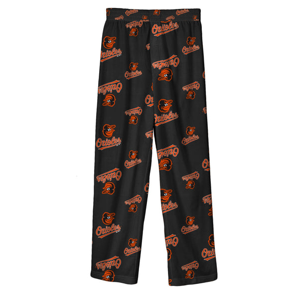 Outerstuff Baltimore Orioles MLB Boys' Youth (4-20) Team Color Sleepwear Printed Pant, Black