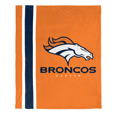 FOCO NFL Denver Broncos Plush Soft Micro Raschel Throw Blanket, 50 x 60
