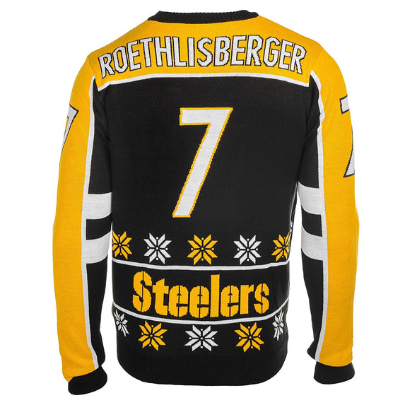 KLEW NFL Men's Pittsburgh Steelers Ben Roethlisberger #7 Ugly Sweater