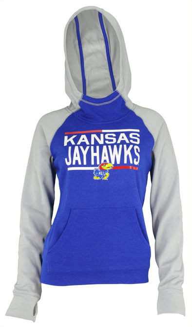 Outerstuff NCAA Youth Girls Kansas Jayhawks Format Funnel Hoodie